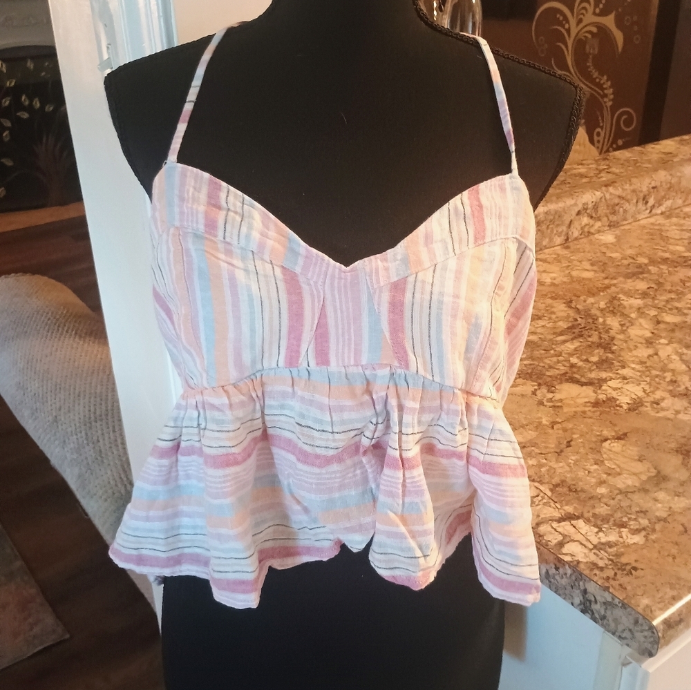 American Eagle Outfitters Pastel Striped Camisole. New With Tags - Picture 3 of 8
